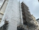 Scaffolding structure design at Savoy Hotel